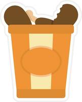 Chicken Bucket Vector Icon