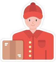 Delivery Man Vector Icon