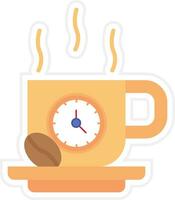 icono de vector de tiempo de café