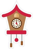 icono de vector de reloj de cuco