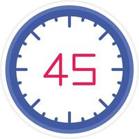 icono de vector de 45 minutos