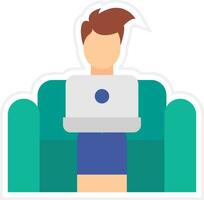 Working on Couch Vector Icon