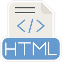 icono de vector de archivo html