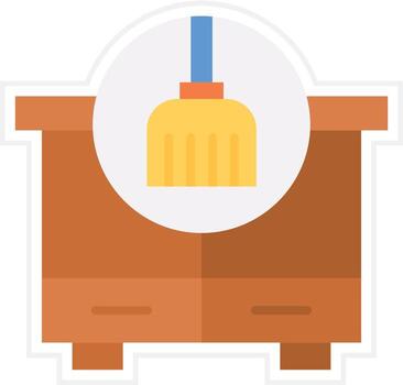 limpiar el polvo vector icono