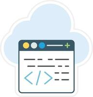 Cloud Coding Vector Icon