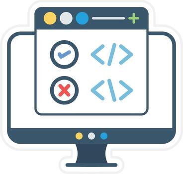 icono de vector de corrección de código