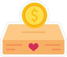 Charity Box Vector Icon