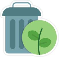 icono de vector de basura de planta