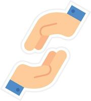 Helping Hand Vector Icon