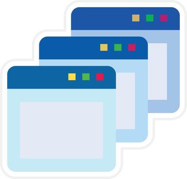 navegador pestañas vector icono