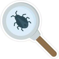 Bug Search Vector Icon