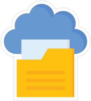 Cloud Folder Vector Icon