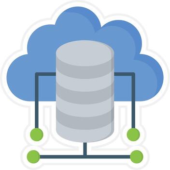 Cloud Database Vector Icon