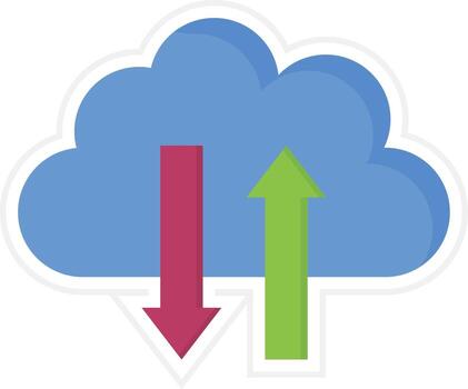 nube cambiar vector icono
