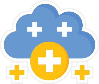 Cloud Add Vector Icon