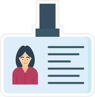 icono de vector de tarjeta de identificación