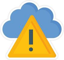 Cloud Alert Vector Icon