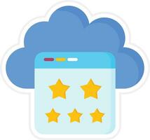 Cloud Rating Vector Icon