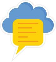 Cloud Message Vector Icon