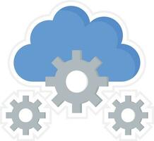 Cloud Setting Vector Icon