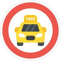 Taxi señal vector icono