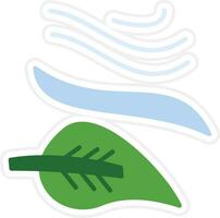 Leaf Fluttering in Wind Vector Icon