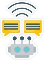 Smart Chat Bot Vector Icon