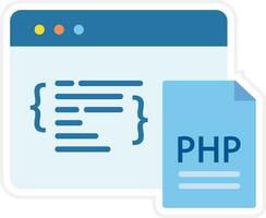 PHP Coding Vector Icon