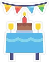 Birthday Table Vector Icon