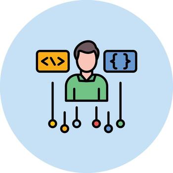 programación habilidades vector icono