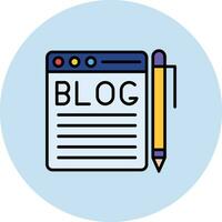 Blogging Vector Icon