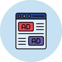 Native Advertising Vector Icon