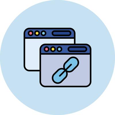 Backlink Vector Icon