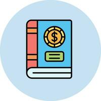 icono de vector de libro de contabilidad