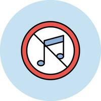 No Music Vector Icon