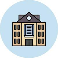 icono de vector de edificio de biblioteca