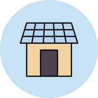 Solar House Vector Icon