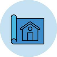 House Blueprint Vector Icon