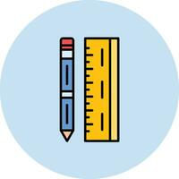 Pencil and Ruler Vector Icon