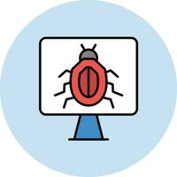 icono de vector de virus informático