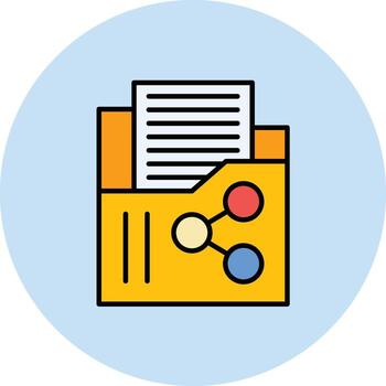 carpeta compartiendo vector icono