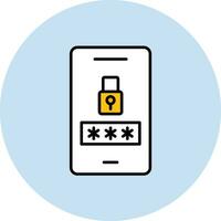 Mobile Password Vector Icon