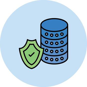 Secure Database Vector Icon