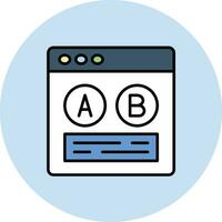 icono de vector de prueba ab