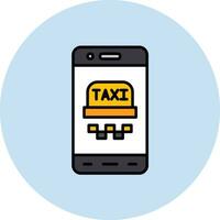 Mobile Taxi Vector Icon