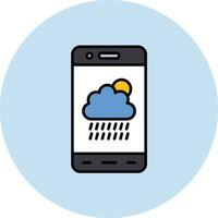 Mobile Weather Vector Icon