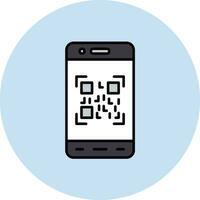 móvil qr código vector icono