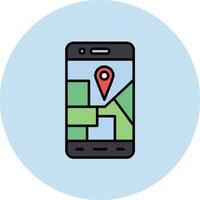Mobile Map Vector Icon