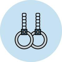 icono de vector de anillos de gimnasio