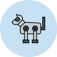 robot perro vector icono